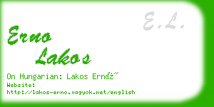 erno lakos business card